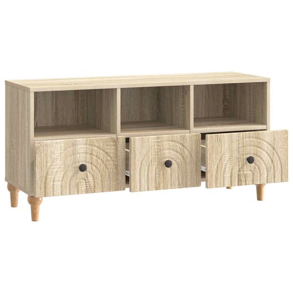 vidaXL Televizn&iacute; skř&iacute;ň Sonoma dub 102 x 34,5 x 50 cm Dřevěn&yacute; materi&aacute;l