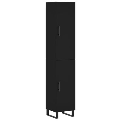 vidaXL Skříň highboard černá 34,5 x 34 x 180 cm kompozitní dřevo
