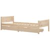 vidaXL R&aacute;m postele se 2 z&aacute;suvkami masivn&iacute; borovice 100 x 200 cm