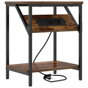 vidaXL Nočn&iacute; skř&iacute;ňka Kouřov&yacute; dub 38 x 30 x 48 cm kompozitn&iacute; dřevo