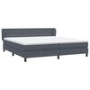 vidaXL Box spring postel s matracemi tmavě &scaron;ed&aacute; 200x210 cm samet