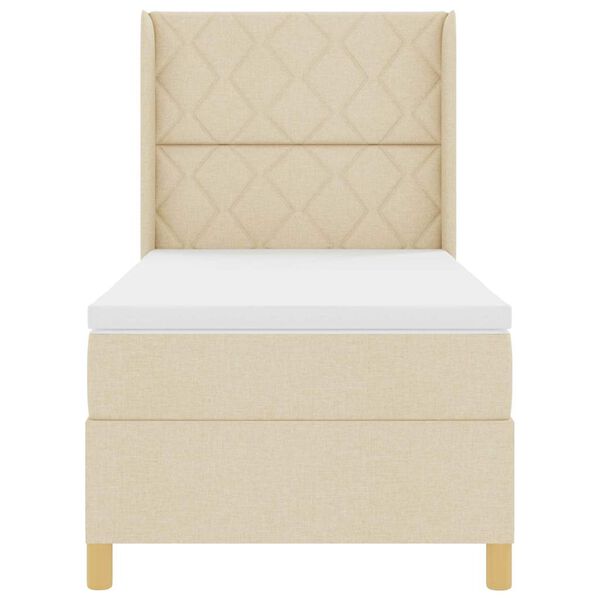 vidaXL Postel s boxspringem s matrac&iacute; Kr&eacute;mov&aacute; 100 x 200 cm textil