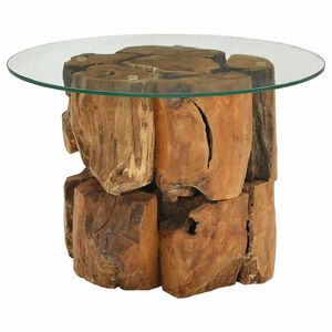 vidaXL Konferenčn&iacute; stolek masivn&iacute;ho teak naplaven&eacute; dřevo 60 cm