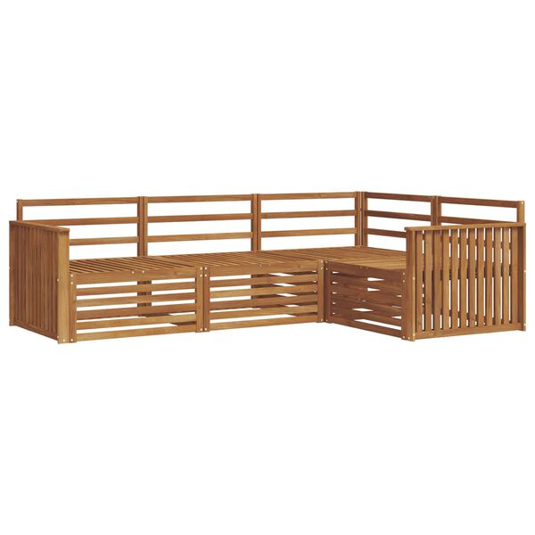 vidaXL Venkovn&iacute; pohovkov&aacute; souprava 4 pcs Př&iacute;rodn&iacute;