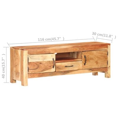 vidaXL TV stolek 116 x 30 x 40 cm masivní akáciové dřevo