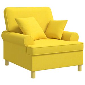 vidaXL XL křeslo s podu&scaron;kami Světl&aacute; žlut&aacute; Textil
