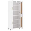 vidaXL Skř&iacute;ň highboard b&iacute;l&aacute; 69,5 x 34 x 180 cm kompozitn&iacute; dřevo