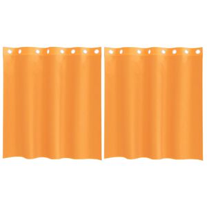 vidaXL Vo&aacute;lov&eacute; z&aacute;clony s průchodkami 2 ks Oranžov&aacute; 140x140 cm