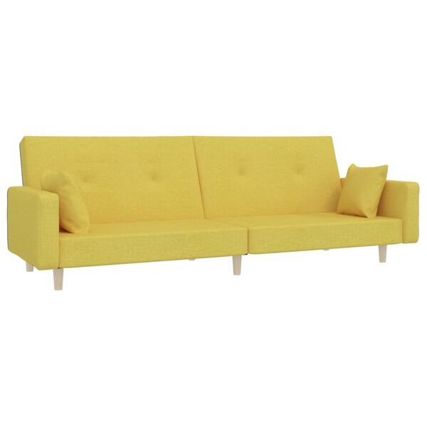 vidaXL 2m&iacute;stn&aacute; rozkl&aacute;dac&iacute; pohovka se 2 pol&scaron;t&aacute;ři zelen&aacute; textil