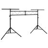 vidaXL Světeln&aacute; rampa se stojany čern&aacute; 338 x 115 x (180&ndash;300) cm ocel