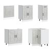 vidaXL 11d&iacute;ln&aacute; sada kuchyňsk&yacute;ch skř&iacute;něk Kalmar betonově &scaron;ed&aacute; kompozit