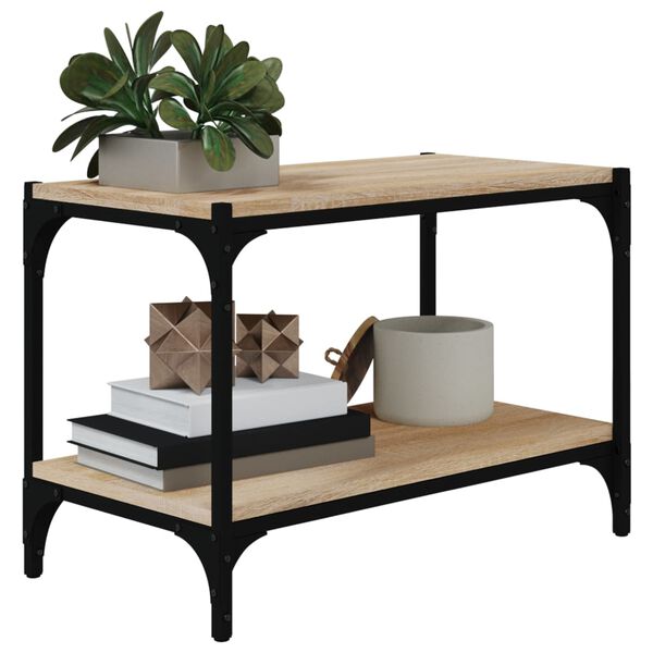 vidaXL TV skř&iacute;ňka dub sonoma 60 x 33 x 41 cm kompozitn&iacute; dřevo a ocel