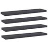 vidaXL Př&iacute;davn&eacute; police 4 ks &scaron;ed&eacute; 40 x 10 x 1,5 cm dřevotř&iacute;ska