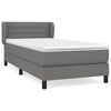 vidaXL Box spring postel s matrac&iacute; tmavě &scaron;ed&aacute; 90x200 cm textil