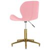 vidaXL Otočn&eacute; j&iacute;deln&iacute; židle 2 ks růžov&eacute; samet