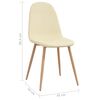 vidaXL Jídelní židle 4 ks krémové textil