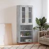 vidaXL Skř&iacute;ň highboard betonově &scaron;ed&aacute; 69,5x34x180 cm kompozitn&iacute; dřevo