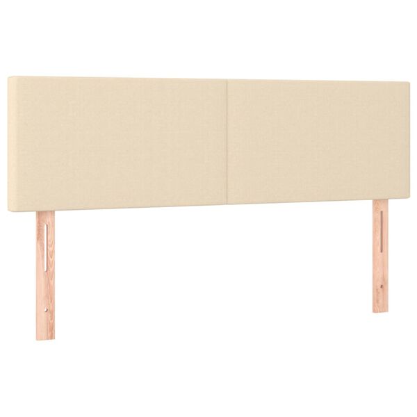 vidaXL Čela postele kr&eacute;mov&aacute; 144x5x78/88 cm l&aacute;tka