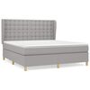 vidaXL Box spring postel s matrac&iacute; světle &scaron;ed&aacute; 160 x 200 cm textil