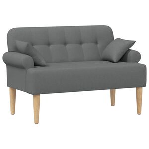 vidaXL Pohovka s knofl&iacute;kov&yacute;m pro&scaron;&iacute;v&aacute;n&iacute;m Tmavě &scaron;ed&aacute; 120 x 65 x 79 cm