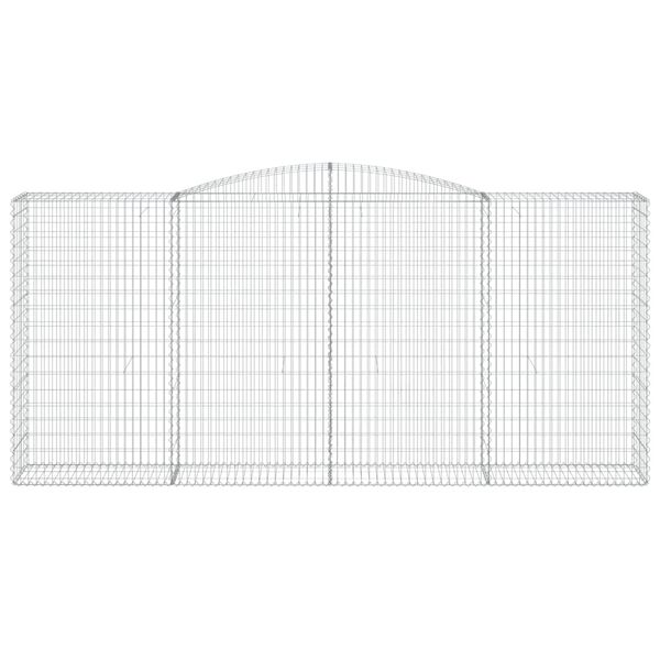 vidaXL Klenuté gabionové koše 8 ks 400x50x180/200cm pozinkované železo