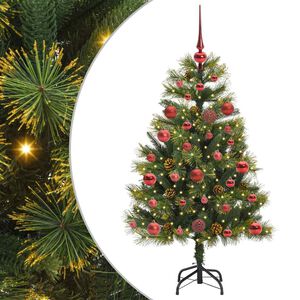 vidaXL Uměl&yacute; sklopn&yacute; v&aacute;nočn&iacute; stromeček s kužely Zelen&aacute; 120 cm