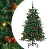 vidaXL Uměl&yacute; v&aacute;nočn&iacute; stromeček Zelen&aacute; 150 cm PVC, kov a plast