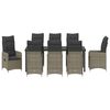 vidaXL Zahradn&iacute; j&iacute;deln&iacute; souprava s pol&scaron;t&aacute;řem 9 pcs &Scaron;ed&aacute; Poly ratan