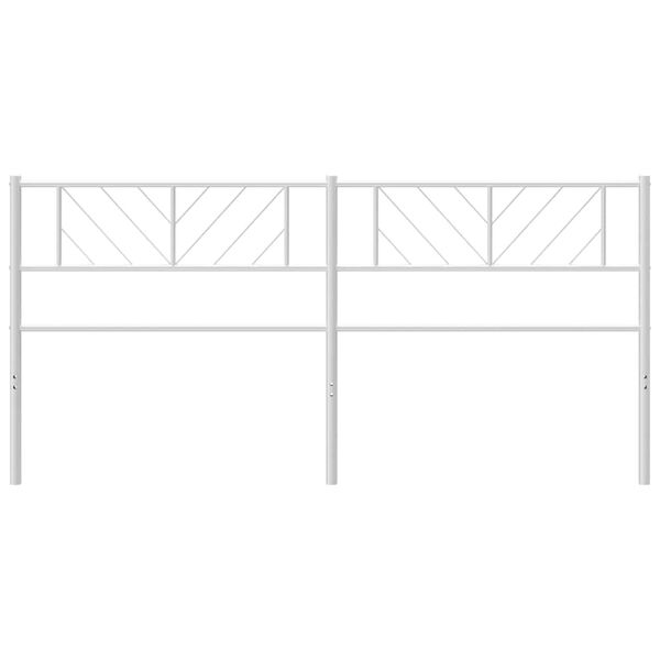 vidaXL Kovov&eacute; čelo postele b&iacute;l&eacute; 193 cm