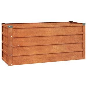 vidaXL Zahradn&iacute; vyv&yacute;&scaron;en&yacute; z&aacute;hon rezav&yacute; 100 x 40 x 45 cm cortenov&aacute; ocel