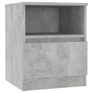 vidaXL Nočn&iacute; stolek betonově &scaron;ed&yacute; 40 x 40 x 50 cm kompozitn&iacute; dřevo