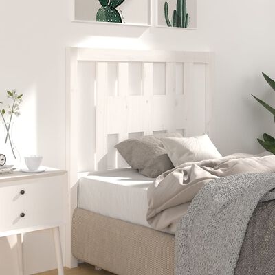 vidaXL Čelo postele bílé 96 x 4 x 100 cm masivní borovice