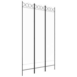 vidaXL 3d&iacute;ln&yacute; parav&aacute;n b&iacute;l&yacute; 120x200 cm textil