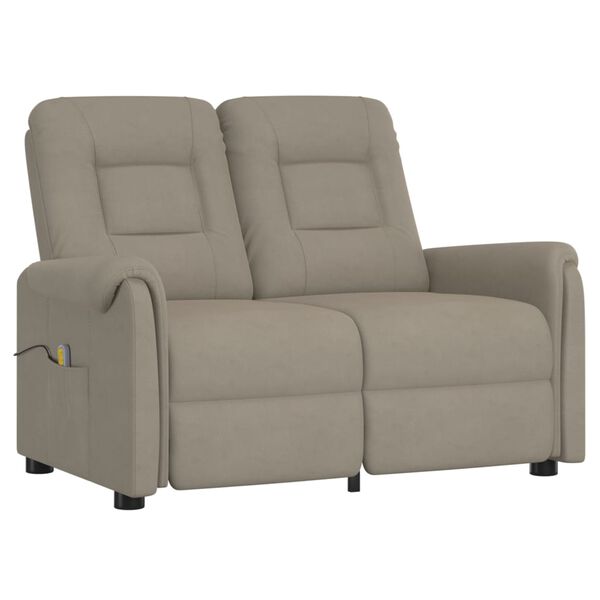 vidaXL 2m&iacute;stn&eacute; polohovac&iacute; křeslo světle &scaron;ed&eacute; l&aacute;tka z mikrovl&aacute;kna