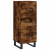 vidaXL Skř&iacute;ň highboard kouřov&yacute; dub 34,5 x 34 x 180 cm kompozitn&iacute; dřevo