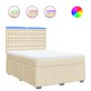 vidaXL Box spring postel s matrac&iacute; kr&eacute;mov&aacute; 140x190 cm textil