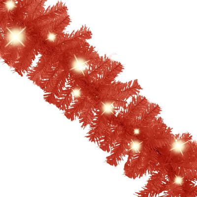 vidaXL Vánoční girlanda s LED světýlky 10 m červená