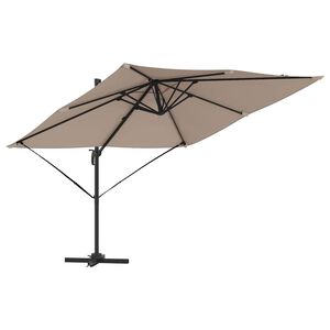 vidaXL Roma Parasol Taupe 286 x 285 x 265 cm Polyester a hliník