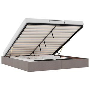 vidaXL Osmansk&yacute; r&aacute;m postele bez matrac&iacute; taupe 180x200 cm textil