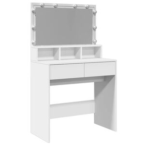 vidaXL Toaletn&iacute; stolek s LED b&iacute;l&yacute; 80 x 41 x 134,5 cm