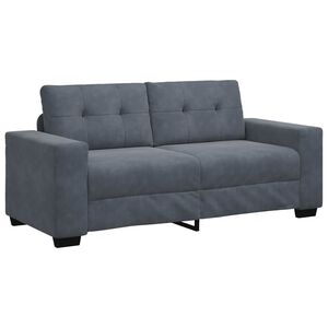 vidaXL Loveseat Sofa Tmavě &scaron;ed&aacute; 180x77x82 cm samet