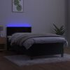 vidaXL Box spring postel s matrac&iacute; a LED čern&aacute; 100x200 cm samet