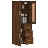 vidaXL Skř&iacute;ň highboard hněd&yacute; dub 69,5 x 34 x 180 cm kompozitn&iacute; dřevo