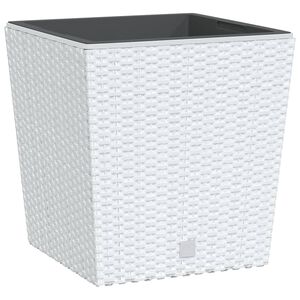 vidaXL Truhl&iacute;k s odn&iacute;matelnou vložkou b&iacute;l&yacute; 21 / 32 l PP ratan