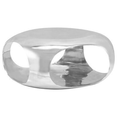 vidaXL Konferenční stolek stříbrný 70 x 70 x 32 cm litý hliník