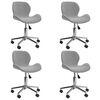 vidaXL Otočné jídelní židle 4 ks světle šedé samet