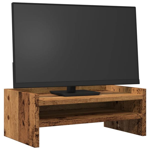 vidaXL Stojan na monitor old wood 42 x 24 x 16 cm kompozitn&iacute; dřevo
