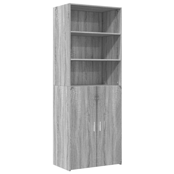 vidaXL Skř&iacute;ň highboard &scaron;ed&aacute; sonoma 70 x 42,5 x 185 cm kompozitn&iacute; dřevo