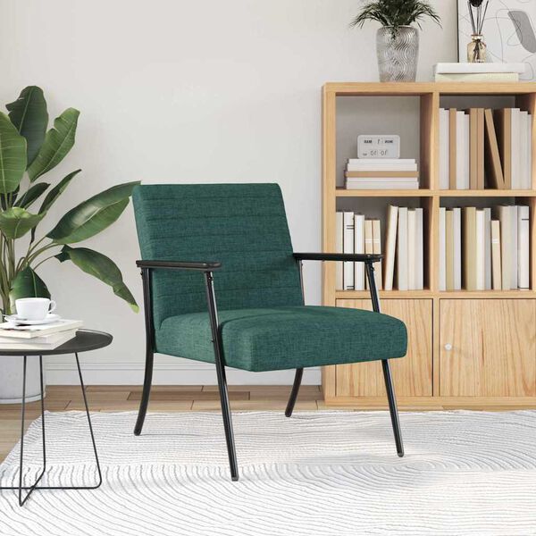 vidaXL křeslo Tmavě zelen&aacute; 59 x 75 x 78 cm textil