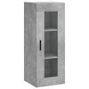 vidaXL Skř&iacute;ň highboard betonově &scaron;ed&aacute; 34,5x34x180 cm kompozitn&iacute; dřevo